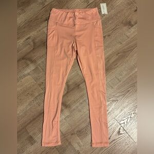 No Comment NYLA Peach High-Rise Leggings Size M NWT